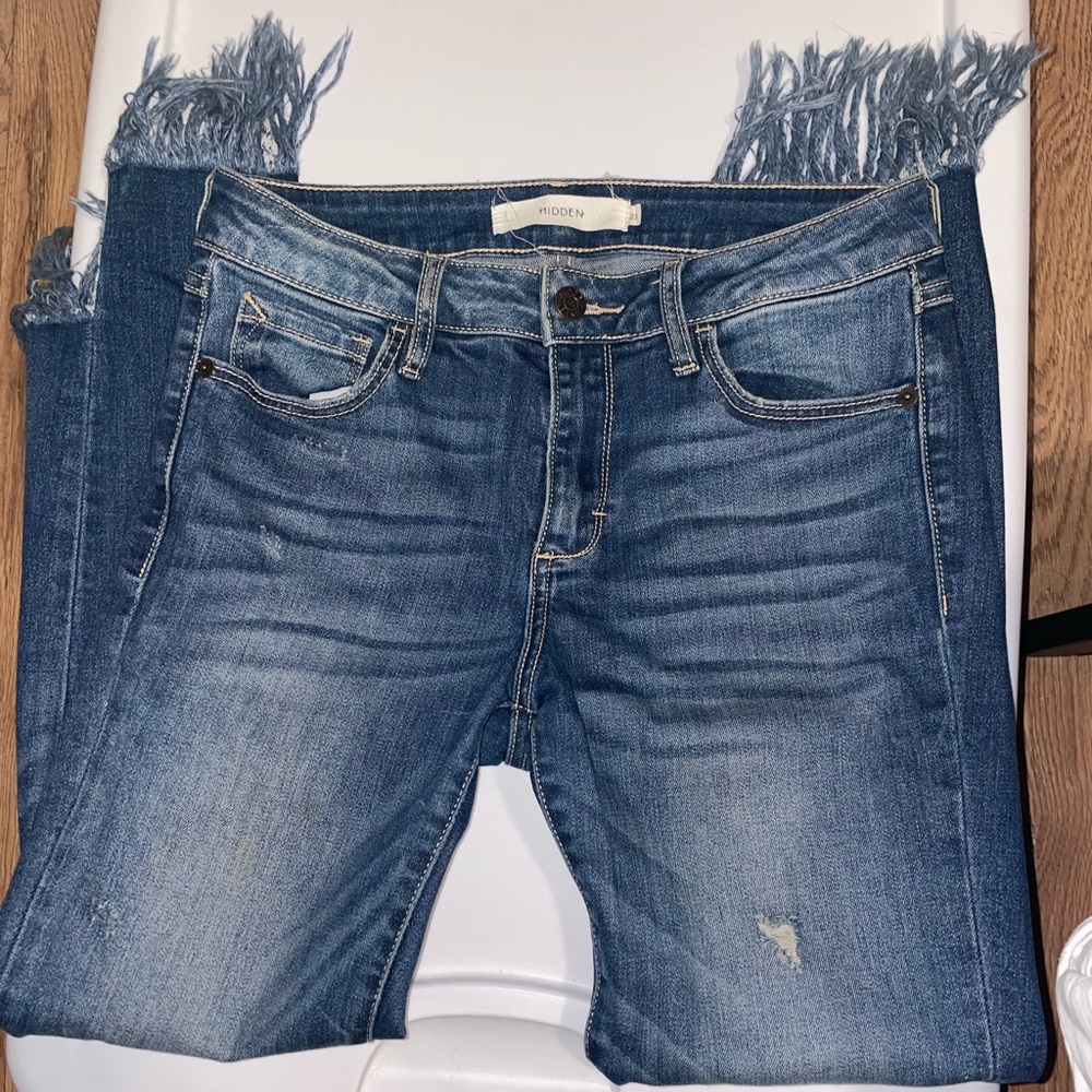 Hidden Frayed Jeans
